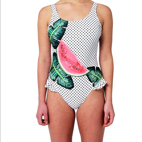 Juicy Couture Watermelon Ruffle U Back Swimsuit - Picture 7 of 8